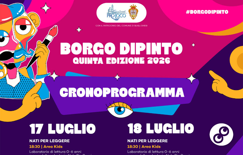 "Borgo dipinto", la quinta edizione dal 17 al 18 luglio