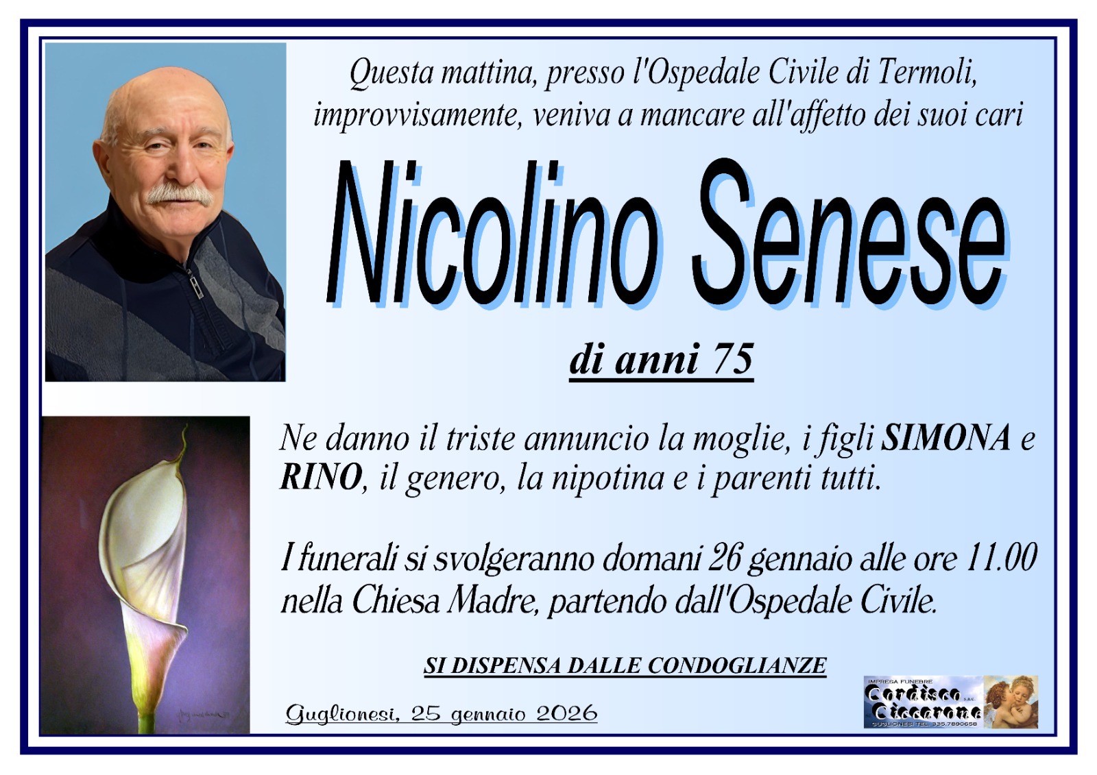 Necrologio Nicolino Senese