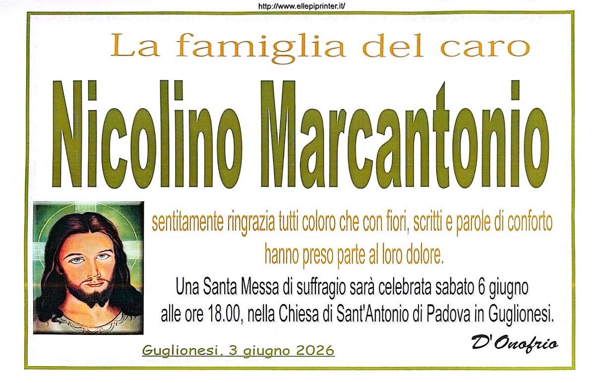 Necrologio Nicolino Marcantonio