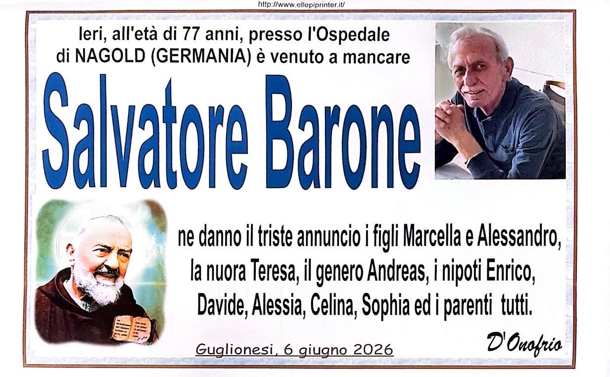 Necrologio Salvatore Barone