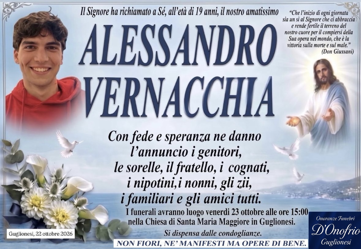 Necrologio Alessandro Vernacchia