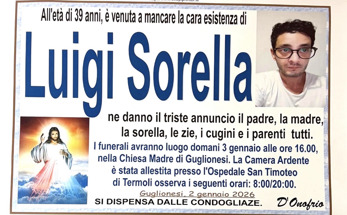 Necrologio Luigi Sorella