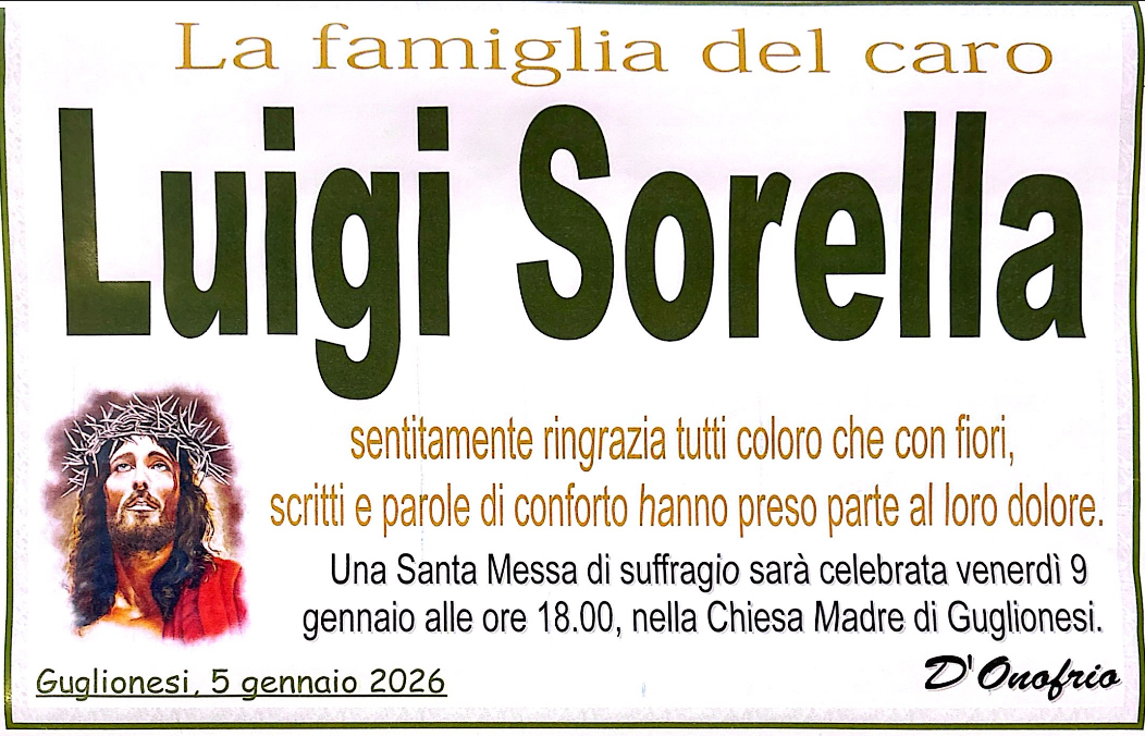 Necrologio Luigi Sorella