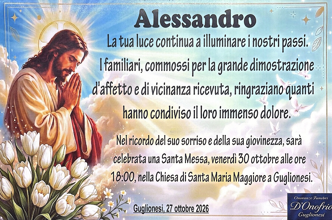 Necrologio Alessandro Vernacchia 