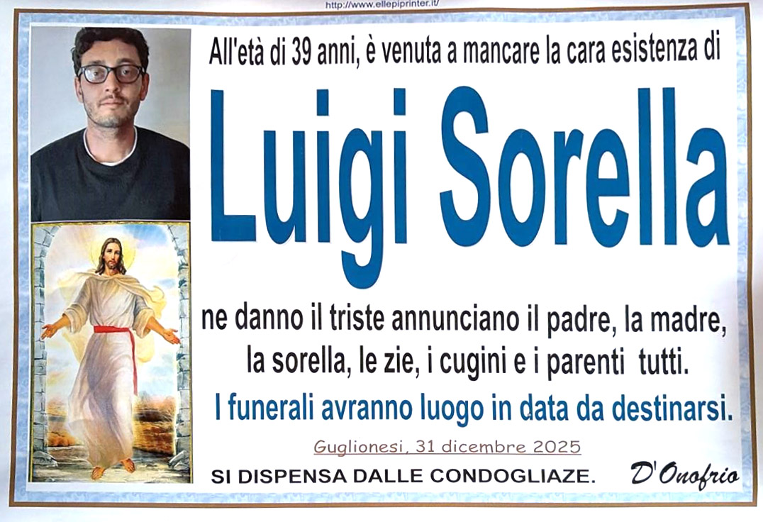 Necrologio Luigi Sorella